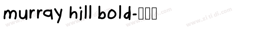 murray hill bold字体转换